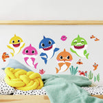 Roommates Baby Shark Peel & Stick Wall Decals 39 Characters Room Decor Stickers - EonShoppee