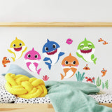 Roommates Baby Shark Peel & Stick Wall Decals 39 Characters Room Decor Stickers - EonShoppee