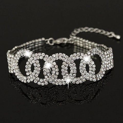 Elegant Trendy & Luxurious Women Fashion Wedding Jewelry Austrian Crystal Bracelet - EonShoppee