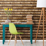 Rustic Lake Forest look Cabin Logs Peel & Stick Wallpaper - 16.5 feet long - EonShoppee