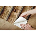 Rustic Lake Forest look Cabin Logs Peel & Stick Wallpaper - 16.5 feet long - EonShoppee