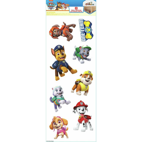 PAW PATROL Wall Decals Ryder Chase Marshall Rubble Rocky Zuma Skye 8 Kids Room Stickers - EonShoppee