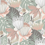 Retro Tropical Leaves Peel & Stick Wallpaper - EonShoppee