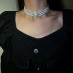 Super Elegant Multi Layer Simulated Pearl Choker Collar Necklace Traditional Wedding Fashion Jewelry