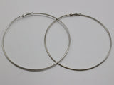 Large 70mm Sterling Silver Plated Fashion Jewelry Hoops - EonShoppee