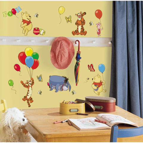 Disney WINNIE THE POOH 38 Peel & Stick Wall Stickers Tigger Eeyore Room Decor Decals - EonShoppee