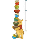 Pooh And Friends Peel and Stick Metric Growth Chart Wall Decals - EonShoppee