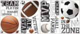All Star SPORTS SAYINGS & BALLS Wall Stickers 24 Decals Soccer Football Basketball Kids Room Decor - EonShoppee