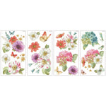 Lisa Audit GARDEN BOUQUET WATERCOLOR WALL DECALS 20 Floral Stickers Flower Decor - EonShoppee