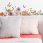 Lisa Audit GARDEN BOUQUET WATERCOLOR WALL DECALS 20 Floral Stickers Flower Decor - EonShoppee