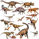 DINOSAURS Peel & Stick 16 Wall Stickers T-Rex Boys Room Decor Wall Decals - EonShoppee