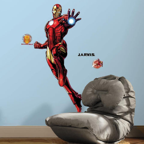 Iron Man Peel And Stick Giant Wall Decals with Glow - EonShoppee