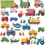 Cars And Trucks Transportation Peel And Stick Wall Decals - EonShoppee