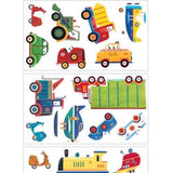 Cars And Trucks Transportation Peel And Stick Wall Decals - EonShoppee