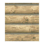 Light Brown Rustic Cabin Lodge Log Wallpaper CH7977 Prepasted Double Roll Bolt - EonShoppee