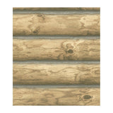 Light Brown Rustic Cabin Lodge Log Wallpaper CH7977 Prepasted Double Roll Bolt - EonShoppee