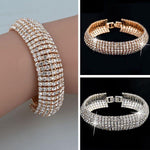Luxurious Gold Plated Party wear Shining Fancy Fashion Jewelry Bracelet w/ Swarovski Elements - EonShoppee