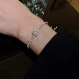 High Quality Shiny Zircon Adjustable Pull Chain Gold Plated Bracelet Fashion Jewelry For Women