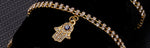 Gold Plated CZ Crystal Evil Eye Chain Bracelet for Women Fashion Jewelry Charm Bracelet