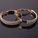 Gold Plated 6cm Big Circle Wide Hoop Earrings for Women Party wear Fashion Jewelry Earrings
