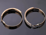 Gold Plated 6cm Big Circle Wide Hoop Earrings for Women Party wear Fashion Jewelry Earrings