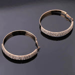 Gold Plated 6cm Big Circle Wide Hoop Earrings for Women Party wear Fashion Jewelry Earrings