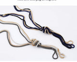 Multi Layer Blue Long Metal Knot Chain Stylish Statement Collar Fashion Jewelry Necklace - EonShoppee
