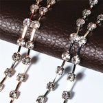 Luxury Rose Gold Long Sweater Chain Pendant Statement Fashion Jewelry Necklace for Women