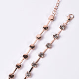 Luxury Rose Gold Long Sweater Chain Pendant Statement Fashion Jewelry Necklace for Women