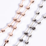 Luxury Rose Gold Long Sweater Chain Pendant Statement Fashion Jewelry Necklace for Women