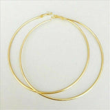 60 mm Large Gold Plated Stainless Steel Basketball Wives Women Fashion Jewelry Hoop Earrings