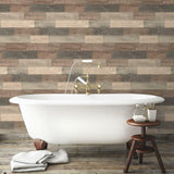 Dark Weathered Plank Peel & Stick Wallpaper - EonShoppee