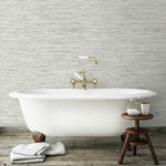 Faux Grasscloth Grey Peel & Stick Wallpaper - EonShoppee