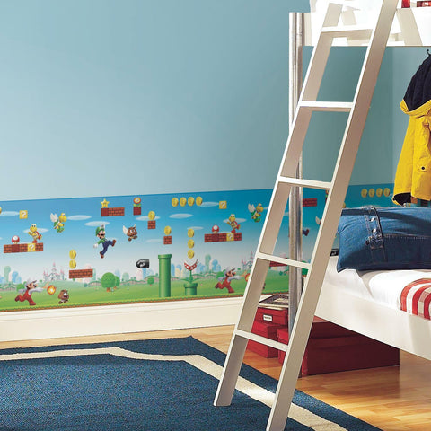 Mario Scene Peel & Stick Wallpaper Border - EonShoppee