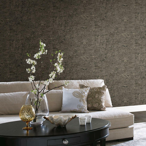 RoomMates Faux Cork Black Peel & Stick Wallpaper - EonShoppee