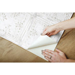 Tin Tile White Peel & Stick Wallpaper - EonShoppee