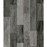 RoomMates Weathered Wood Plank Black Peel & Stick Wallpaper - EonShoppee