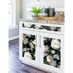Black Photographic Floral Peel & Stick Wallpaper Mural - EonShoppee