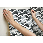 Paul Brent Watercolor Chevron Peel & Stick Wallpaper - EonShoppee