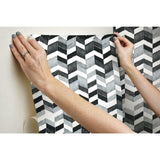Paul Brent Watercolor Chevron Peel & Stick Wallpaper - EonShoppee