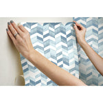 Paul Brent Watercolor Chevron Peel & Stick Wallpaper - EonShoppee