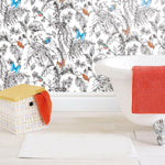 Butterfly Sketch Peel & Stick Wallpaper - EonShoppee