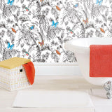 Butterfly Sketch Peel & Stick Wallpaper - EonShoppee