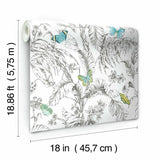 Butterfly Sketch Peel & Stick Wallpaper - EonShoppee