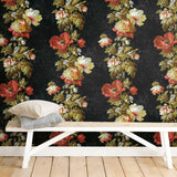 Vintage Floral Stripe Peel & Stick Wallpaper - EonShoppee