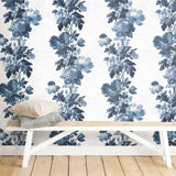 Vintage Floral Stripe Peel & Stick Wallpaper - EonShoppee