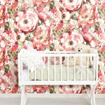 Watercolor Floral Peel & Stick Wallpaper Mural - EonShoppee