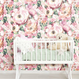 Watercolor Floral Peel & Stick Wallpaper Mural - EonShoppee