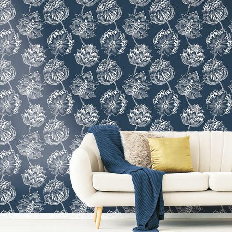 Batik Jacobean Peel & Stick Wallpaper - EonShoppee