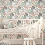 Retro Tropical Leaves Peel & Stick Wallpaper - EonShoppee